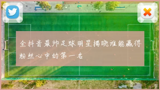 全抖音最帅足球明星揭晓谁能赢得粉丝心中的第一名